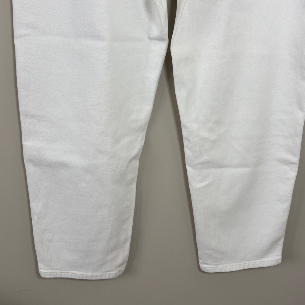 AYR The Beat Barrel Leg Ankle Jean White High Rise Ankle Relaxed Sz 34 - Picture 8 of 16